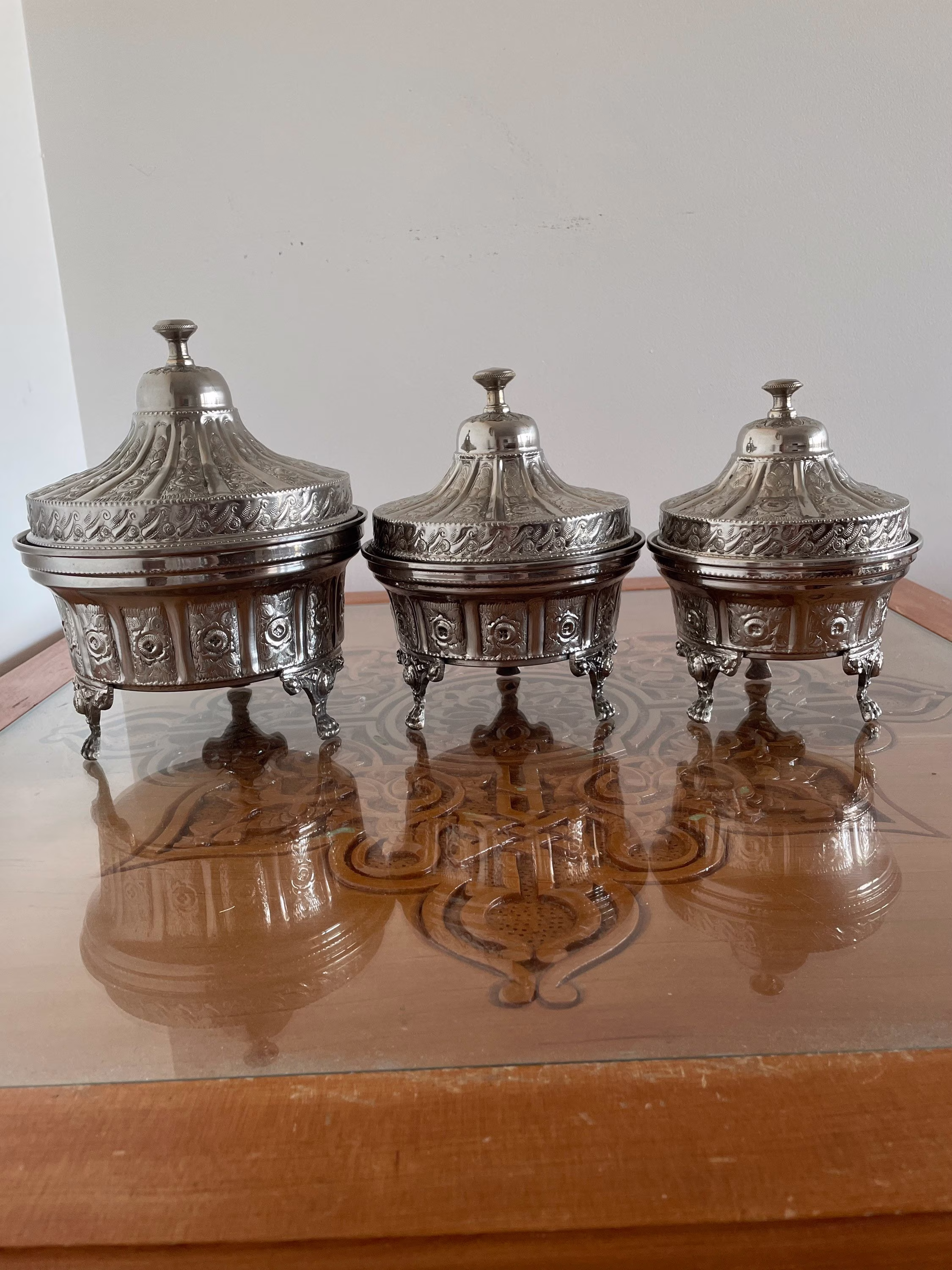 Handmade Moroccan Berber Bowls Made Of Silver