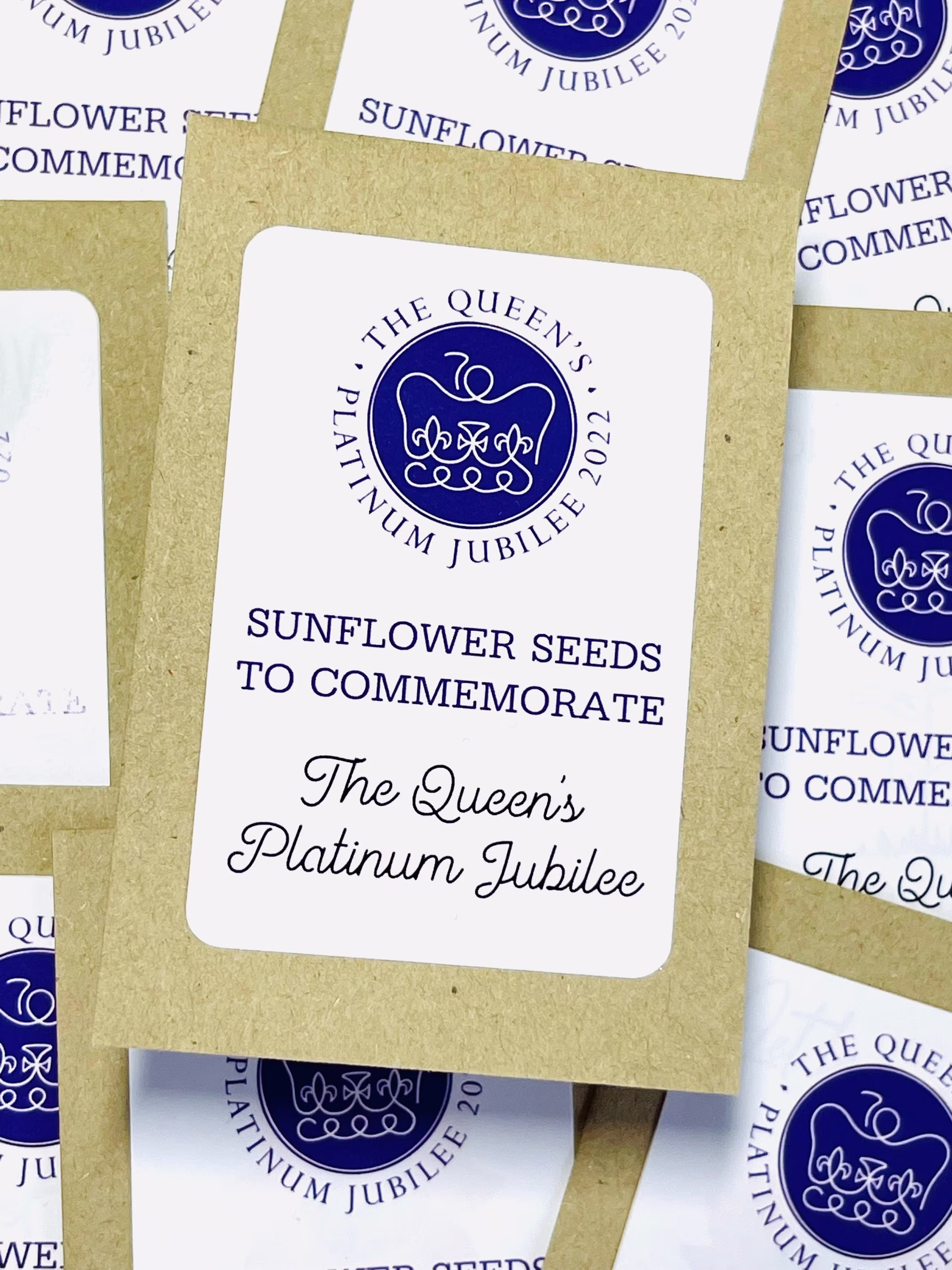 Jubilee Seed Packs, Gift, Packets, Gifts For Class, Sunflower Seeds Included, Favours, Personalisation