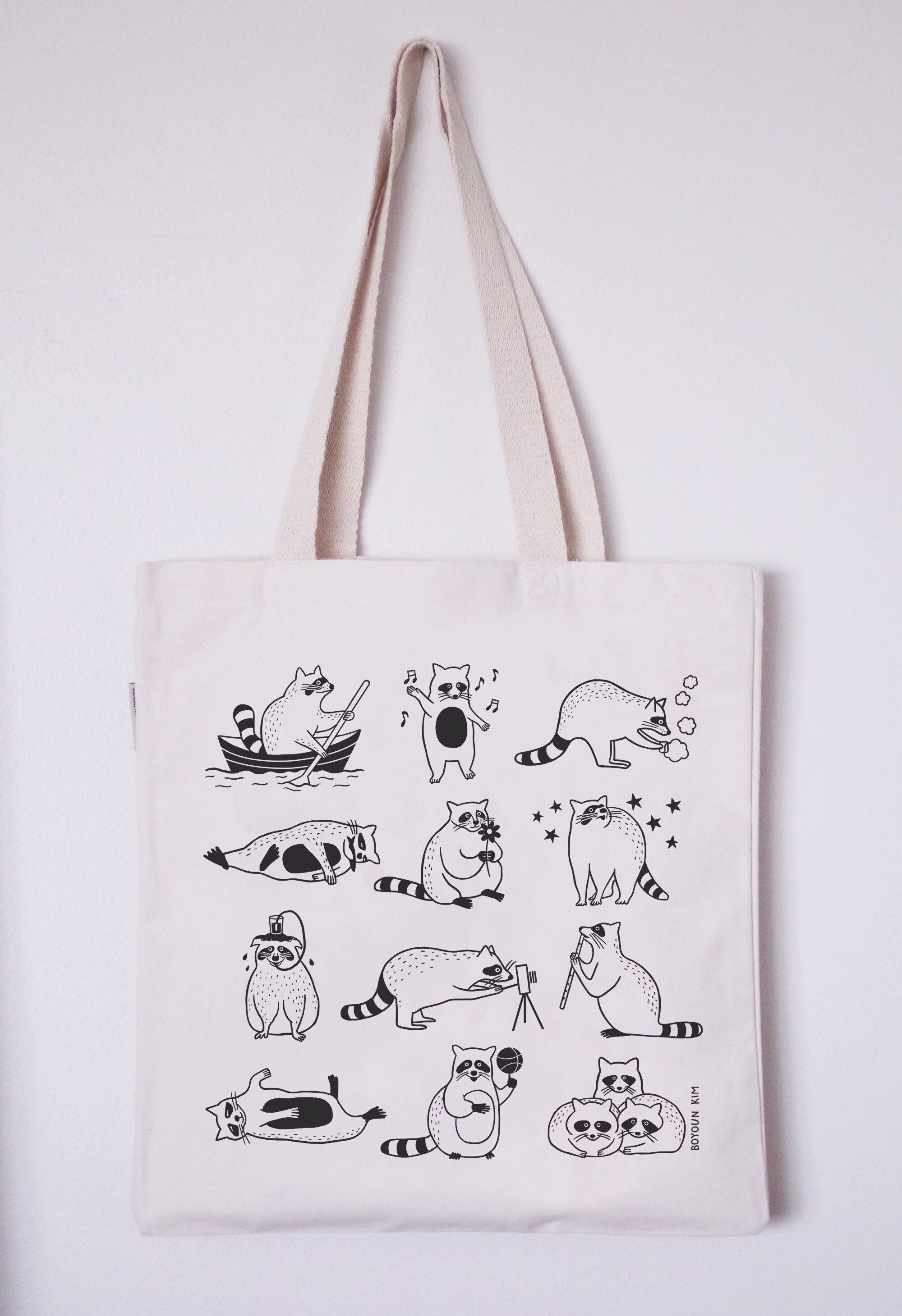 Raccoon-Organic Cotton Heavy Canvas Tote Bag