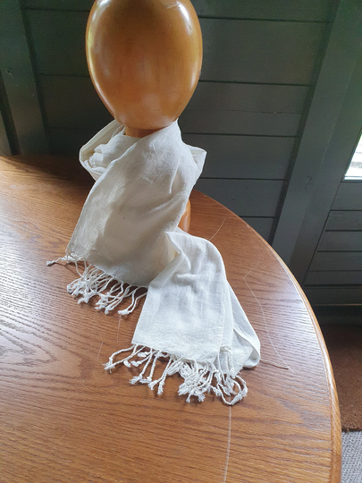 Handwoven Organic Kala Cotton Scarf - 200cm X 60cm