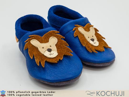 Organic Leather Slippers Lion/Slip-Ons Crawling Shoes Vegetable Tanned Personalizable