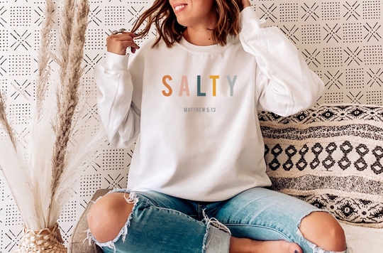 Salty Bible Verse Shirt, Matthew Unisex Sweatshirt, Salt & Light Christian Top