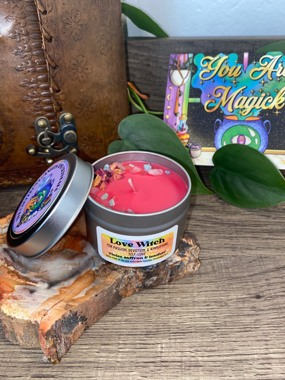 Love Witch Candle | 4Oz For Passion, Devotion, & Amplifying Self-Love