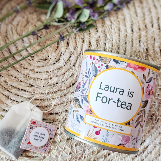 'Forty' Personalised Tea 40th Birthday Gift Set