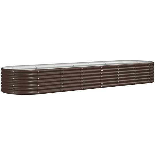 Vidaxl - Garden Planter Powder-coated Steel 296x80x36 cm Brown Brown