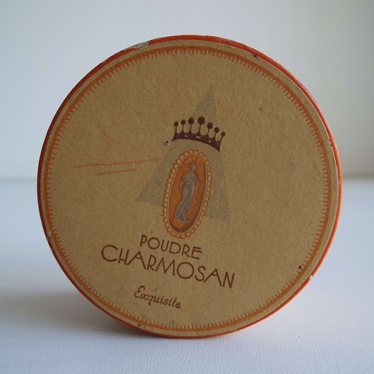 Vintage 1930's Poudre Charmosan Exquisite Face Powder Clement Black Pty Ltd Sydney & Melbourne Vanity Item Make-Up Film Prop
