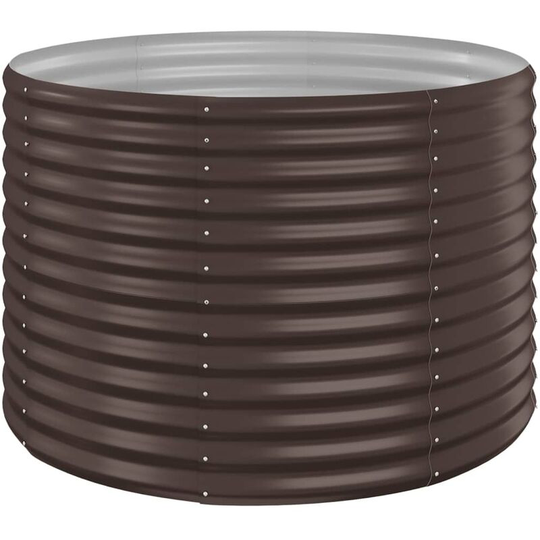 Vidaxl - Garden Planter Powder-coated Steel 100x100x68 cm Brown Brown