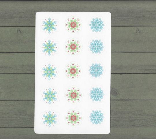 Snowflake Stickers, Planner Christmas Winter Calendar Small Seasonal Sticker