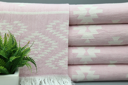 Powder Pink Hand Towel-Turkish Towel-Tea Towel-Service Towel-Dish Towel-20"x36