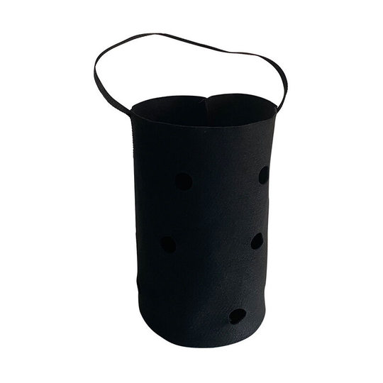 Black strawberry cropping bag attached to the wall, non-woven, for strawberry root plants