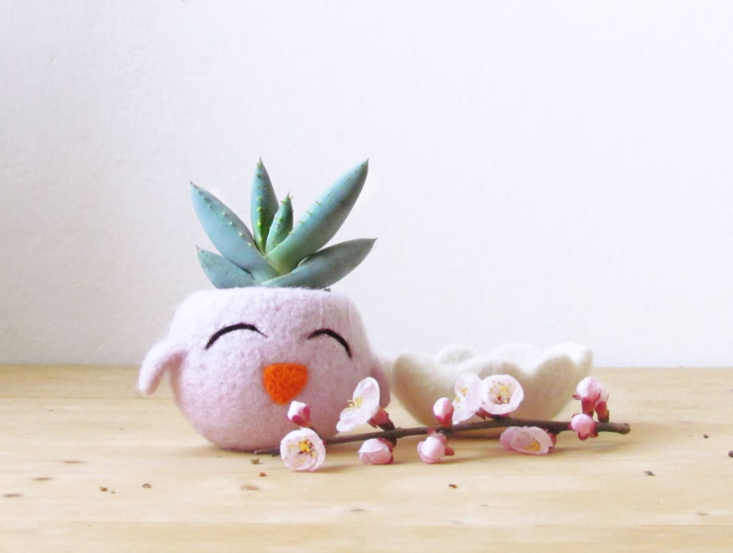 Funny & Colorful Home Decor Idea | Succulent Planter, Pink Chick, Teacher Gift For Her, Mini Animal Vase, Nursery Decoration