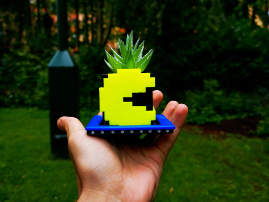 Pac-Man Planter | Flower Pot Arcade Office Decor Home