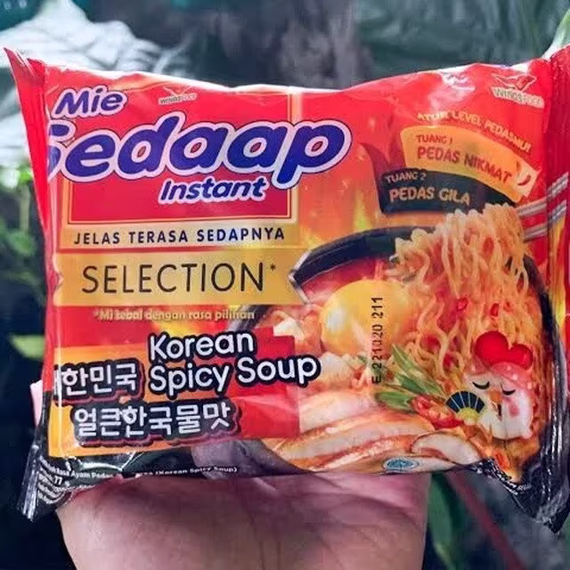 Sedaap Instant Noodle Mi Korean Spicy Soup, 77 Gram