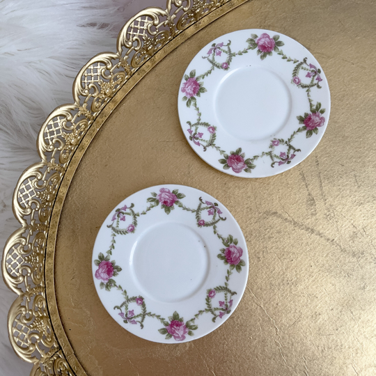 Elegant Vintage Rose Mini Jewelry Dish/ Home Decore/Antique Tea Pot/Jewelry Organizer Box/Make Up