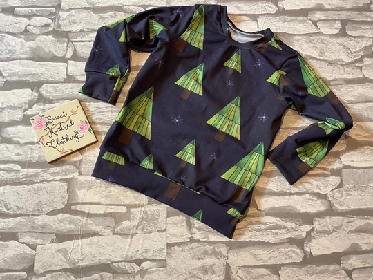 Organic Toddler/Babies/ Children's Christmas Tree Jumper