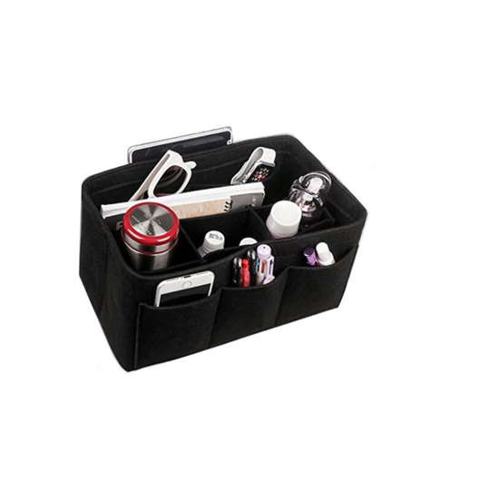 Ropch Bags Organizer for Women Handbags, Felt Bag Organizer Bag in Bag Purse Folder Organizer for Handbags, Black