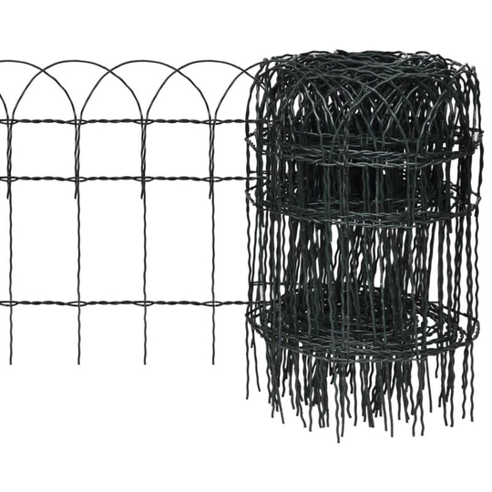 Topdeal - Garden Border Fence Powder-coated Iron 10x0.4 m VDTD03806