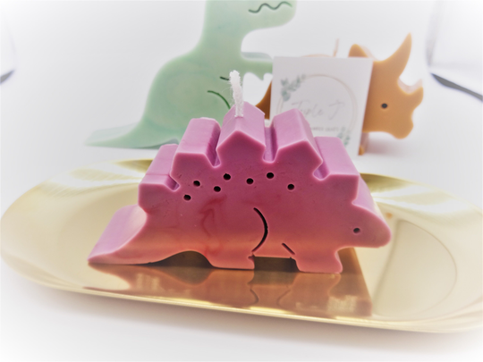 Handmade Stegosaurus Organic Candle