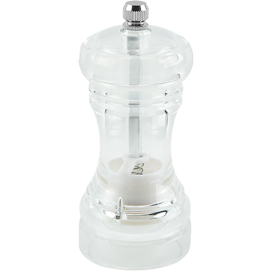 Fvbjd - Clear Acrylic Salt and Pepper Grinder Refillable Sea Salt Pepper Grinder Kitchen Pepper Shaker 4 inches