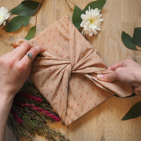 Reusable Organic Cotton Gift Wrap 'Crossweave'