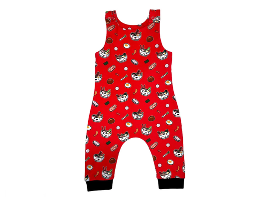 Happy Ramen Baby Dungarees | Organic & Toddler Romper Fun Clothes Inspired By Japan Kawaii