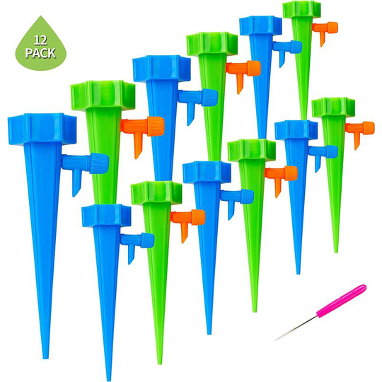 Automatic Watering Device Adjustable Release Watering Device for Garden Plants Automatic Drip Irrigation System for Indoor and Outdoor Plants 12 Pack