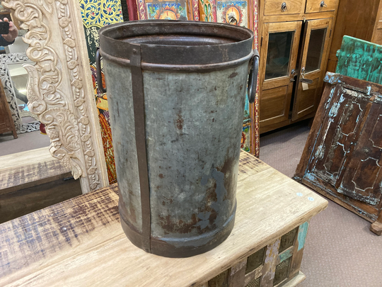 Eye-Catching Vintage Metal Milk Churn