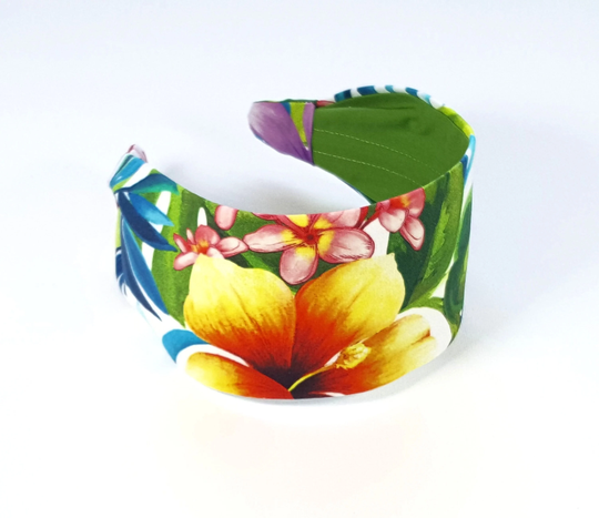 Tropical Bliss Wide Structured Headband For Women