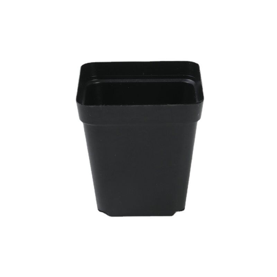 24Pcs Square Plant Pots, 7cm Thicken Plastic Flower Pots Succulent Planter Nursery Pots With Pallet/Trays For Small Potted Plants (Black)