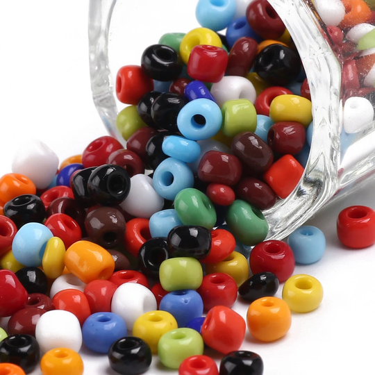 50G 4mm Seed Beads Mixed - Beautiful Glass Perfect For Beading, Crafts & Jewellery Making