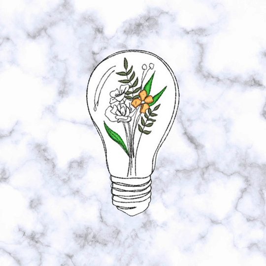 Floral Light Bulb Iron/Sew-On Embroidered Patch Applique Diy - Garden Plants Emblems Costumes Cosplay Patches For Clothing Vest Jacket
