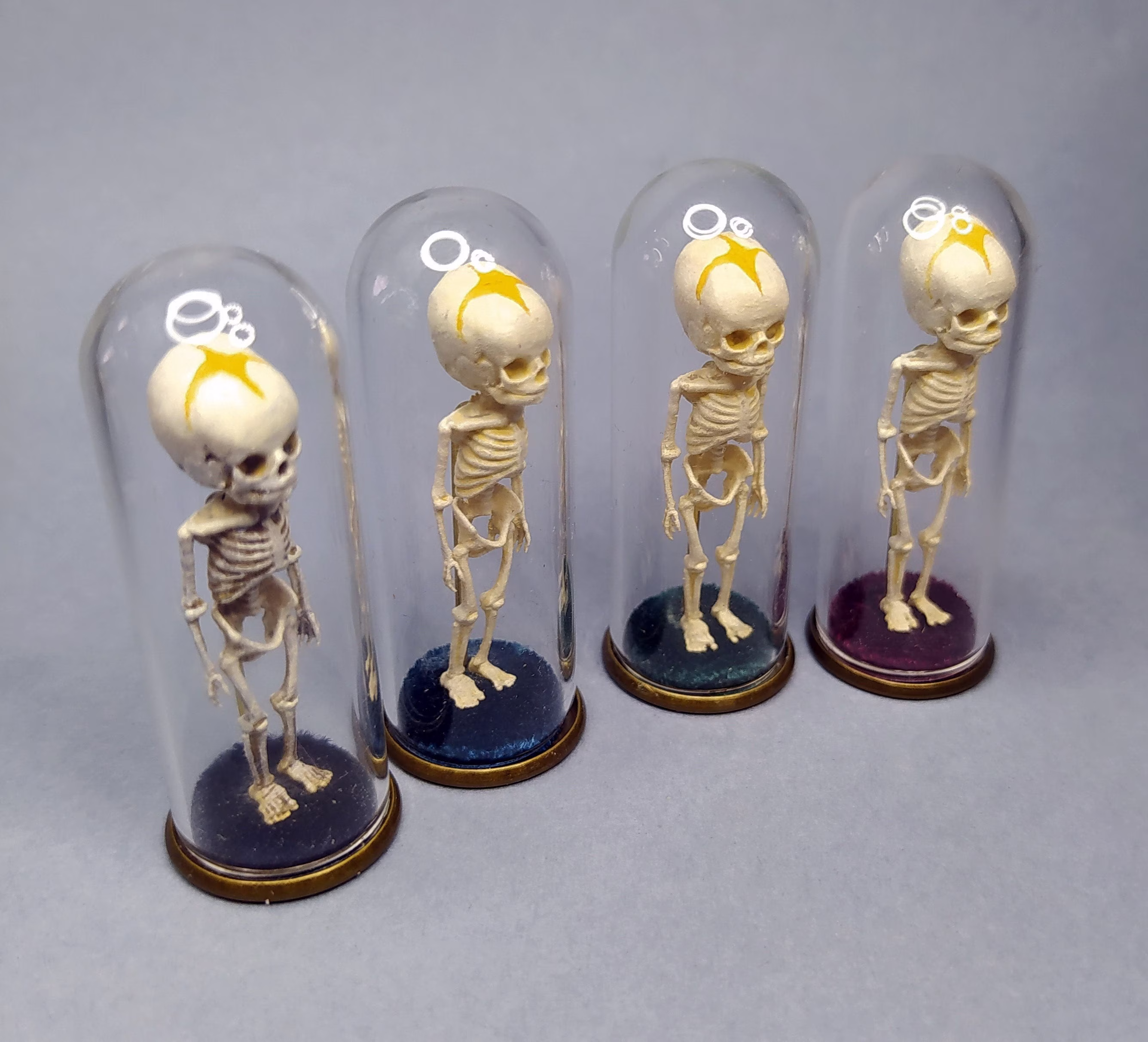 Baby Skeleton in Glass Dome. Anatomical Model Miniature For Dollhouses 112 Scale By D. Zalvez Wunderkammer Medical Oddities