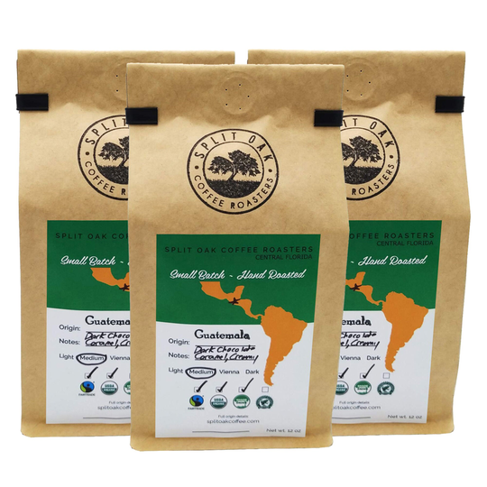 3 Pack Organic Guatemala Huehuetenango Whole Coffee Beans 12Oz, Fair Trade, Medium Roast, Single Origin, Shade Grown, Fresh Roasted, Arabica