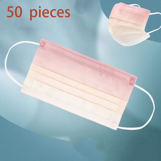 Sun Flowergb - Net Red The same powder blush disposable mask with three layers of melt-blown independent packaging Summer (temperament powder)