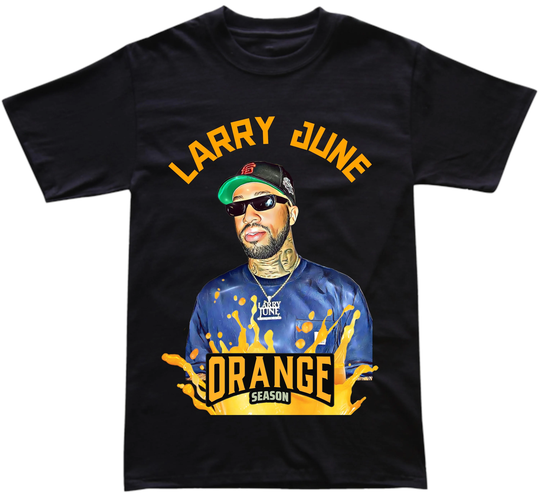 Larry June Orange Season Handmade T Shirt