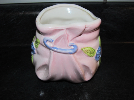 Vintage Pink Diaper Blue Safety Pin Indoor Planter Made in Japan S2710 Fine Quality - Baby Shower Gift Present Centerpiece