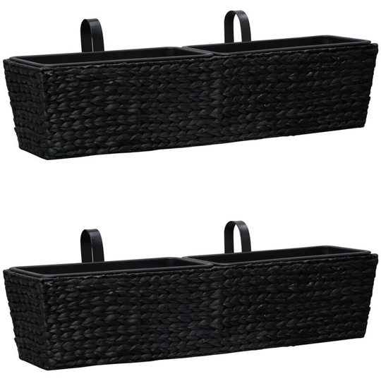 Vidaxl - Garden Planters 2 pcs Water Hyacinth Black Black