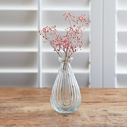 Small Glass Bud Vase - Perfect For Dried Flowers Or Herbs New Home Gift Handmade
