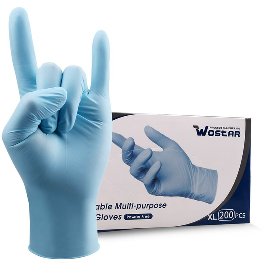 Powder disposable gloves latex free 3 mil 100 disposable examination gloves