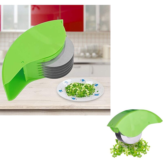 2 manual hand choppers with 6 stainless steel blades, roller chopper