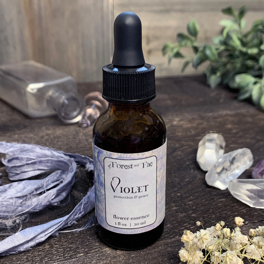 Protection & Peace - Violet Flower Essence | Energy Work Earth Magick Herbal Infusion Tincture Herb Herbalist