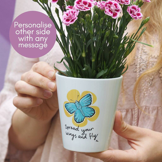 Graduation, Leaving Or New Job Butterfly Flower Pot
