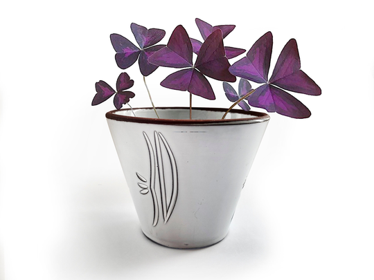 Vintage Flower Pot | Mid Century Modern Planter German Pottery Ceramic Plant