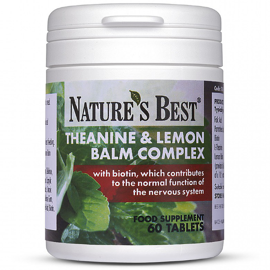 Theanine And Lemon Balm Complex, With Vitamins, Folic Acid And *Biotin 60 Tablets
