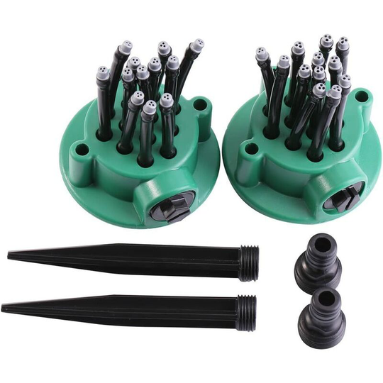 2Pcs Lawn Sprinklers 360° Lawn Sprinkler System Garden Adjustable Irrigation Water for Flowers Herbs Plants