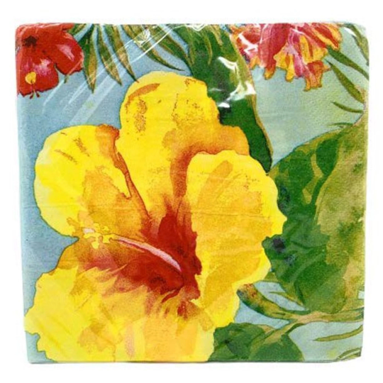 Decoupage Napkins Yellow Hibiscus | 2 Napkins