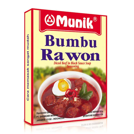 Munik Bumbu Rawon | Diced Beef in Black Sauce Soup Seasoning 125Gr