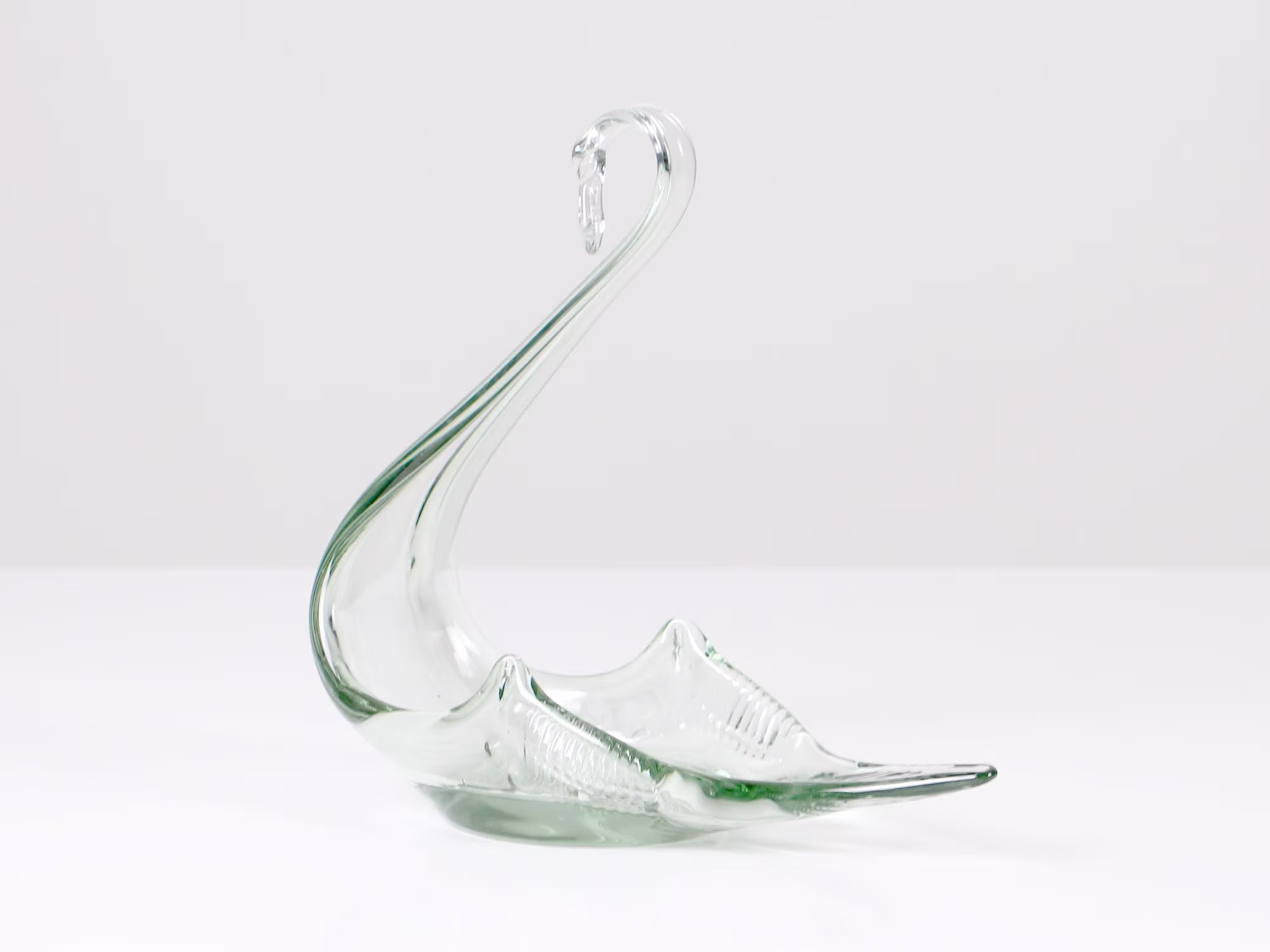 Vintage Glass Planter Swan Denmark 70S