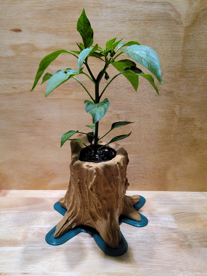 Tree Stump Planter With Base