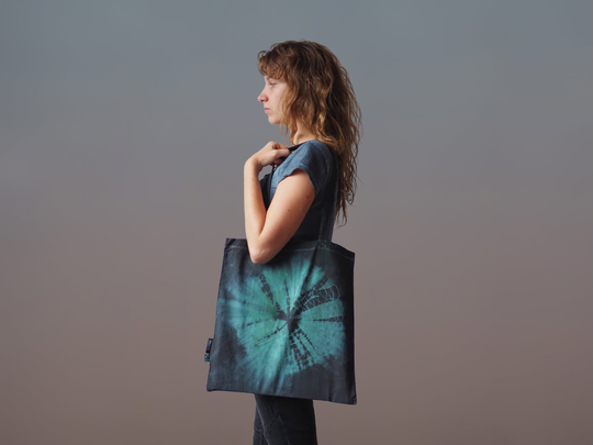 Handdyed Organic Cotton Bag
